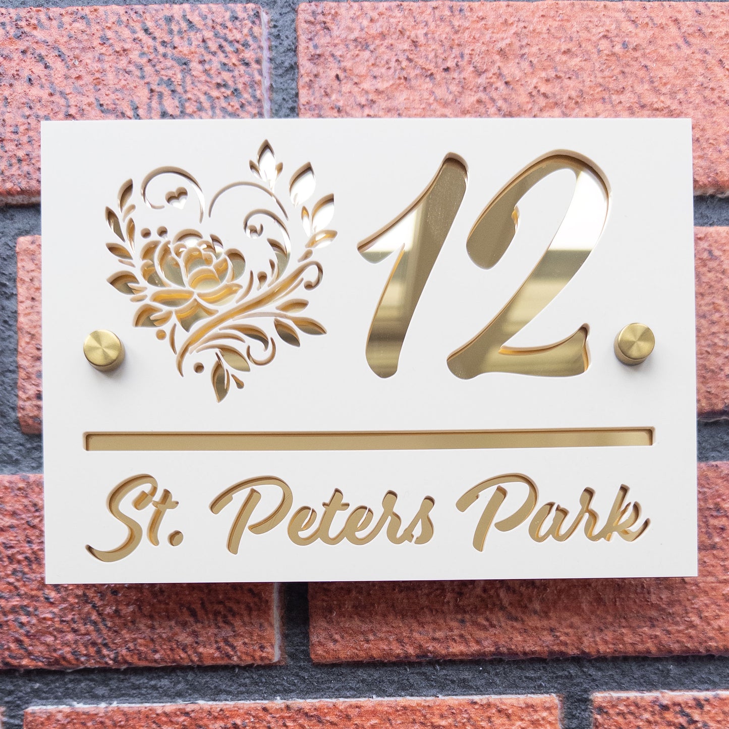 The Rose Heart Super Glam House Sign
