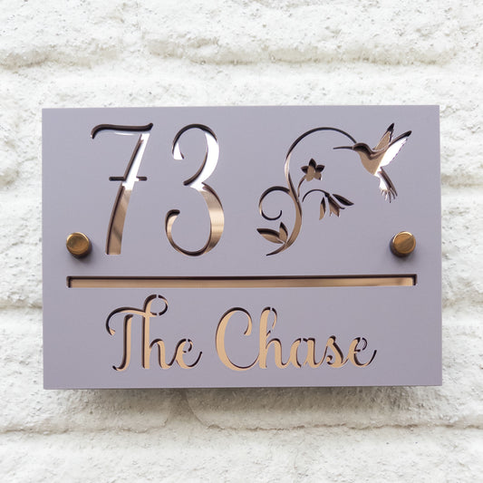 The Hummingbird Super Glam House Sign