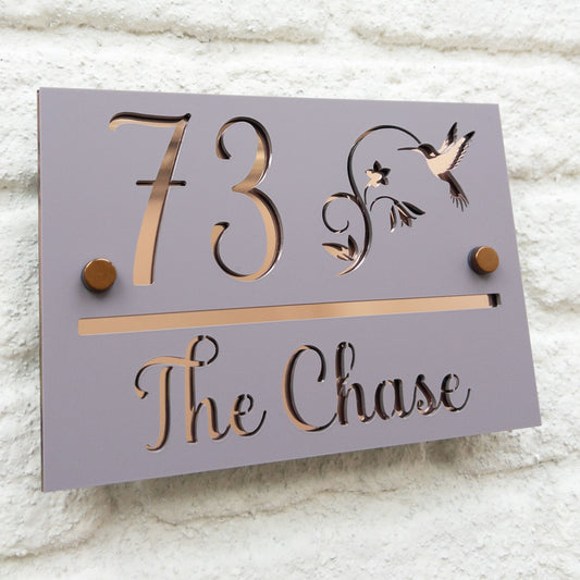 The Hummingbird Super Glam House Sign