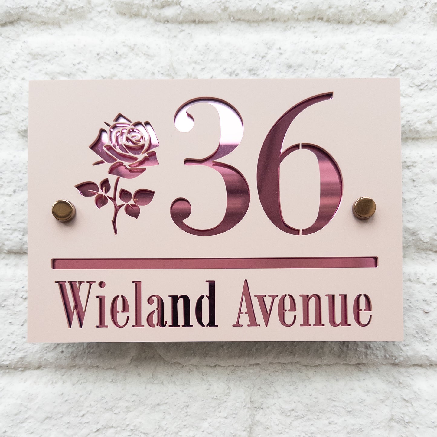 The Rose Super Glam House Sign
