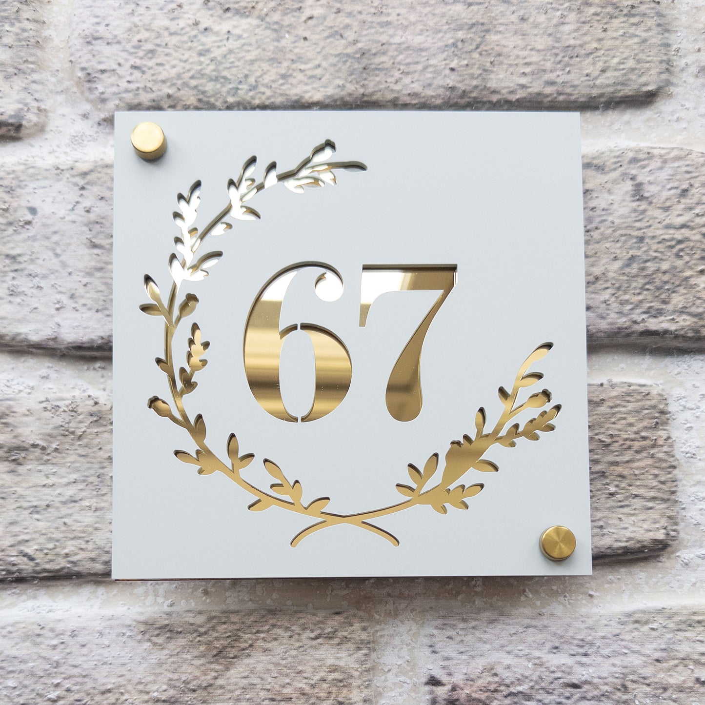 The Vine Wreath Super Glam House Sign