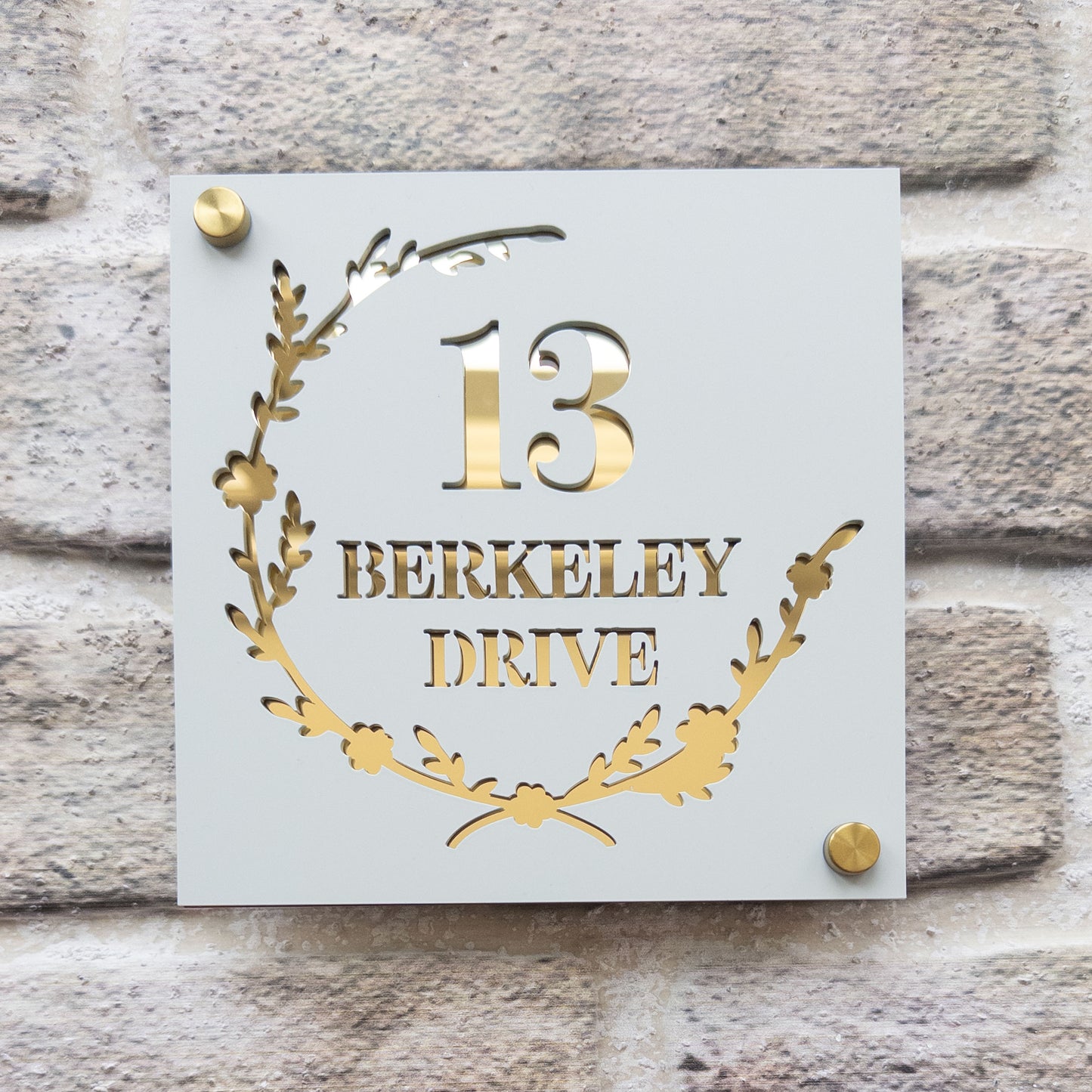 The Daisy Wreath Super Glam House Sign