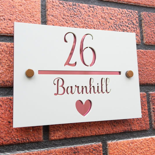 The Heart Super Glam House Sign