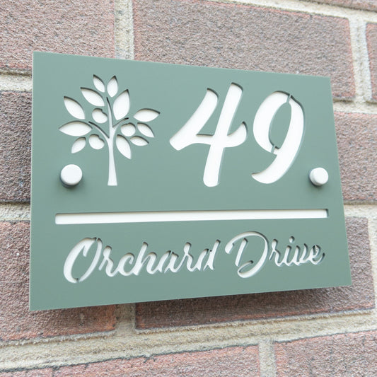 The Orchard Tree Super Glam House Sign