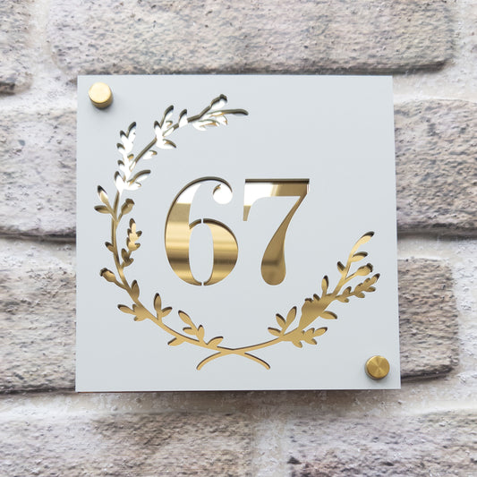 The Vine Wreath Super Glam House Sign